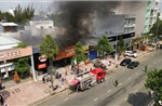 Cháy quán ăn trên tuyến đường trung tâm phường Long An