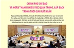 Chính phủ chỉ đạo và hoàn thành nhiều việc quan trọng, cấp bách trong thời gian rất ngắn