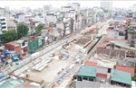Gỡ 'nút thắt', tăng tốc thi công đường Vành đai 1 đoạn Hoàng Cầu - Voi Phục