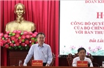 Kiểm tra, giám sát công tác cán bộ đối với Ban Thường vụ Tỉnh ủy Đắk Lắk