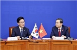 Chủ tịch Quốc hội Trần Thanh Mẫn tiếp Chủ tịch Đảng Dân chủ Đồng hành của Hàn Quốc
