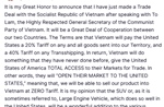Tổng thống Trump nêu chi tiết về thỏa thuận thương mại với Việt Nam