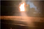 Video hàng loạt đầu máy xe lửa bị đốt cháy tại Liên bang Nga