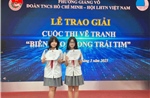 Nét cọ tuổi 15 và tình yêu biển đảo của học sinh 9A7 trường THCS Giảng Võ 2 (Ba Đình, Hà Nội)