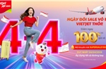 Vietjet giảm 100% giá vé mừng ngày đôi 4/4