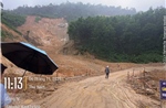 Xem video các vị trí sạt lở trên Quốc lộ 40B sau bão số 13 