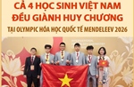 Việt Nam giành 4/4 huy chương tại Olympic Hóa học quốc tế Mendeleev 2026