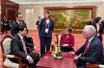 Chủ tịch nước Lương Cường gặp lãnh đạo các nước tại Lễ kỷ niệm chiến thắng phát-xít
