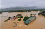 Mưa to, nước thượng nguồn đổ về gây ngập lụt trên diện rộng ở Hà Giang