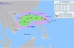 Bão YINXING giật cấp 17 đang di chuyển hướng Tây