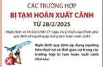 Các trường hợp bị tạm hoãn xuất cảnh từ 28/2/2025