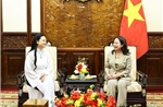 Phó Chủ tịch nước Võ Thị Ánh Xuân tiếp nữ phi hành gia Amanda Nguyễn