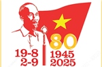 Mẫu logo chính thức tuyên truyền Kỷ niệm 80 năm Cách mạng Tháng Tám và Quốc khánh 2/9