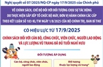 Nghị quyết số 07/2025/NQ-CP: Chính sách đối với người đủ tuổi nghỉ hưu
