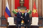 Chủ tịch nước Lương Cường tiếp Chủ tịch Duma Quốc gia Nga Vyacheslav Volodin
