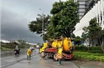 Bão số 10: Hà Nội nhiều điểm trên các tuyến phố bị ngập úng cục bộ