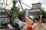 Bão số 10: Hưng Yên cơ bản cấp điện trở lại cho các hộ dân bị ảnh hưởng giông lốc
