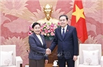 Chủ tịch Quốc hội tiếp Chánh án Tòa án Nhân dân tối cao Lào