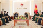 Đại tướng Phan Văn Giang tiếp Thư ký Quốc phòng Ấn Độ Rajesh Kumar Singh