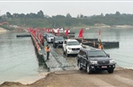 Tạm dừng khai thác cầu phao qua sông Lô để bảo đảm an toàn giao thông