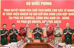 Trao Quyết định cho 2 sĩ quan thực hiện nhiệm vụ gìn giữ hòa bình Liên hợp quốc