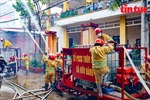 Xe ba gác chữa cháy trong làng nghề ở Hà Nội