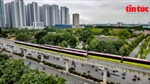 Lần đầu tiên chạy thử 8 toa tàu Metro Nhổn - Ga Hà Nội