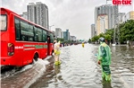 Cảnh sát giao thông Hà Nội chủ động ứng phó trong bão số 10