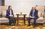 Chủ tịch Ủy ban Trung ương MTTQ Việt Nam Đỗ Văn Chiến tiếp Đoàn đại biểu cấp cao Đảng Nhân dân Campuchia 