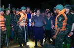 Trong đêm, Thủ tướng Phạm Minh Chính kiểm tra công tác ứng phó mưa lũ tại vùng ven sông của Hà Nội 