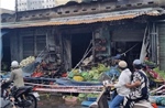 Cháy ki-ốt bán rau khiến một người tử vong