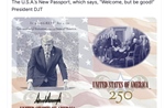 Mỹ mở rộng cấp hộ chiếu kỷ niệm 250 năm lập quốc có hình Tổng thống Trump
