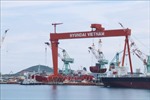 Công ty đóng tàu Hyundai Việt Nam đưa vào vận hành cẩu trục 700 tấn