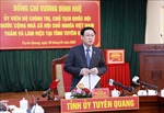 Chủ tịch Quốc hội Vương Đình Huệ làm việc với cán bộ chủ chốt tỉnh Tuyên Quang
