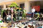Hà Tĩnh: Tiêu hủy số lượng lớn vũ khí và vật liệu nổ