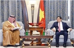 Thủ tướng Phạm Minh Chính tiếp Bộ trưởng Kinh tế và Kế hoạch Saudi Arabia