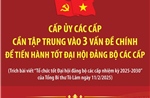 Cấp ủy các cấp cần tập trung vào 3 vấn đề chính để tiến hành tốt Đại hội Đảng bộ các cấp