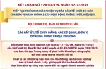 Kết luận số 178-KL/TW: Tiếp tục triển khai các nhiệm vụ bảo đảm tổ chức bộ máy của đơn vị hành chính 2 cấp hoạt động thông suốt, hiệu quả