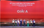 Trao giải báo chí toàn quốc về chủ đề &#39;Vì an ninh Tổ quốc và bình yên cuộc sống&#39;