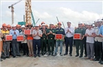 Cà Mau: Động viên lực lượng đang thi công công trình trọng điểm 