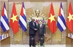 Chủ tịch Quốc hội Trần Thanh Mẫn hội đàm với Chủ tịch Quốc hội Cuba Esteban Lazo Hernández