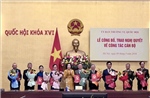 Phó Chủ tịch Quốc hội Nguyễn Thị Thanh dự Lễ Công bố, trao Nghị quyết của UBTVQH về công tác cán bộ 