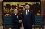 Phó Thủ tướng Thường trực Phạm Gia Túc tiếp Phó Thủ tướng, Bộ trưởng Bộ Tư pháp Lào Khăm-phăn Phôm-mạ-thắt