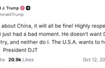 Tổng thống Mỹ Donald Trump bất ngờ ‘xoa dịu’ căng thẳng thuế quan với Trung Quốc