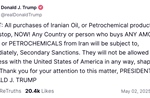 Tổng thống Mỹ Donald Trump công bố các lệnh trừng phạt toàn diện đối với Iran