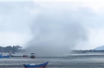 Vòi rồng trên vùng biển Khánh Hòa, làm hư hỏng nhiều tàu thuyền