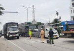 Điều tra nguyên nhân vụ tai nạn giao thông liên hoàn trên Quốc lộ 1A