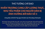 Thủ tướng chỉ đạo khẩn trương cung cấp lương thực, nhu yếu phẩm cho người dân bị ảnh hưởng bởi bão số 3