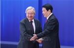 Chủ tịch nước Lương Cường đón Tổng Thư ký Liên hợp quốc dự Lễ mở ký Công ước Hà Nội