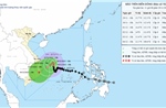 Bão số 15 di chuyển chậm và có xu hướng suy yếu dần